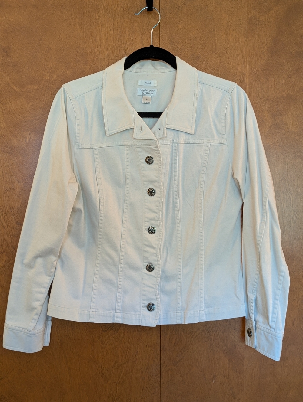 Christopher & Banks Off-White Casual Jacket